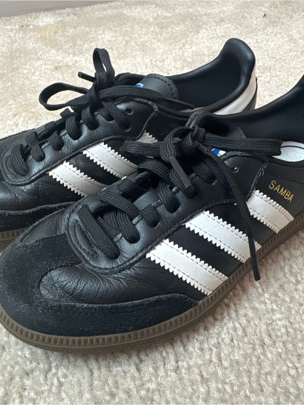 adidas Samba Black White Leather Casual Sneakers